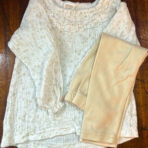 Bradley Mischka Tan And White Outfit